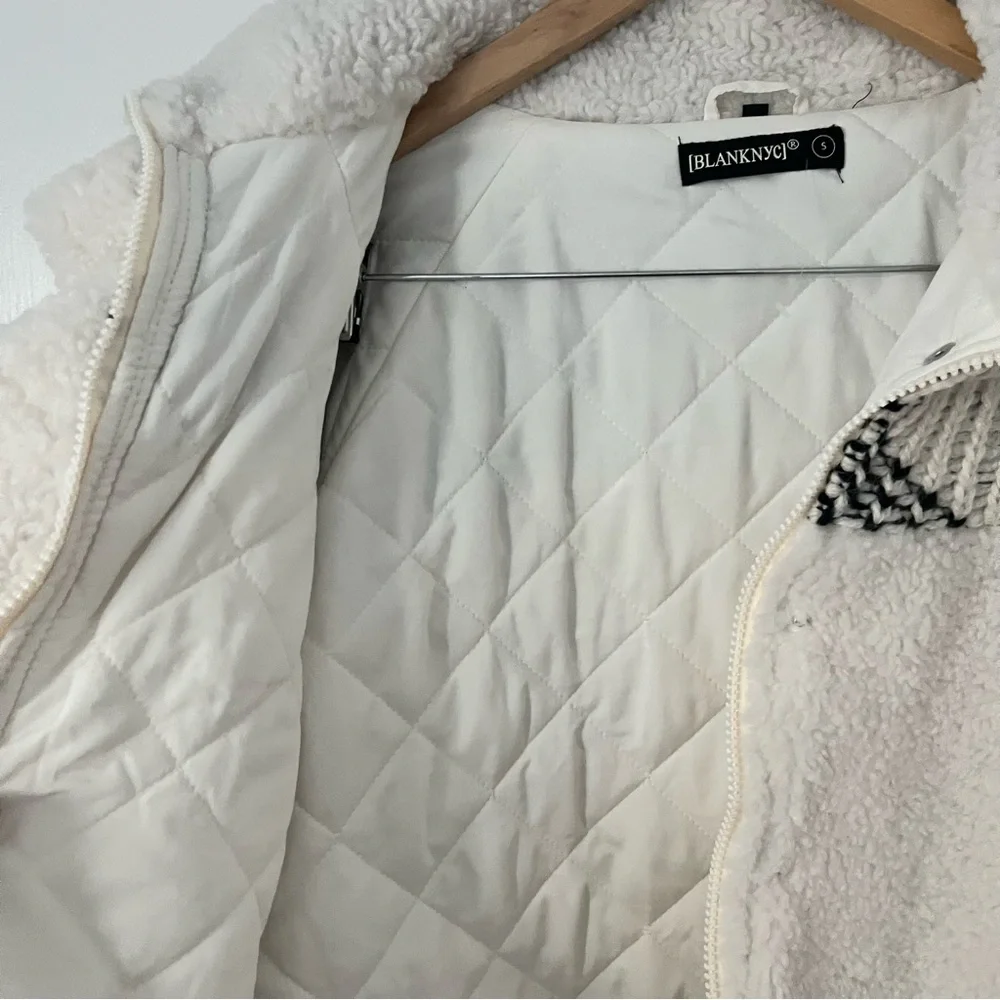 NEW Blank NYC Feeling Cozy Sherpa Sweater Jacket S - Picture 9 of 14